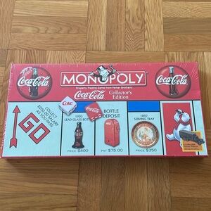 Coca-Cola Monopoly Collectors Edition Board Game Vintage 1999 Coke NEW Sealed